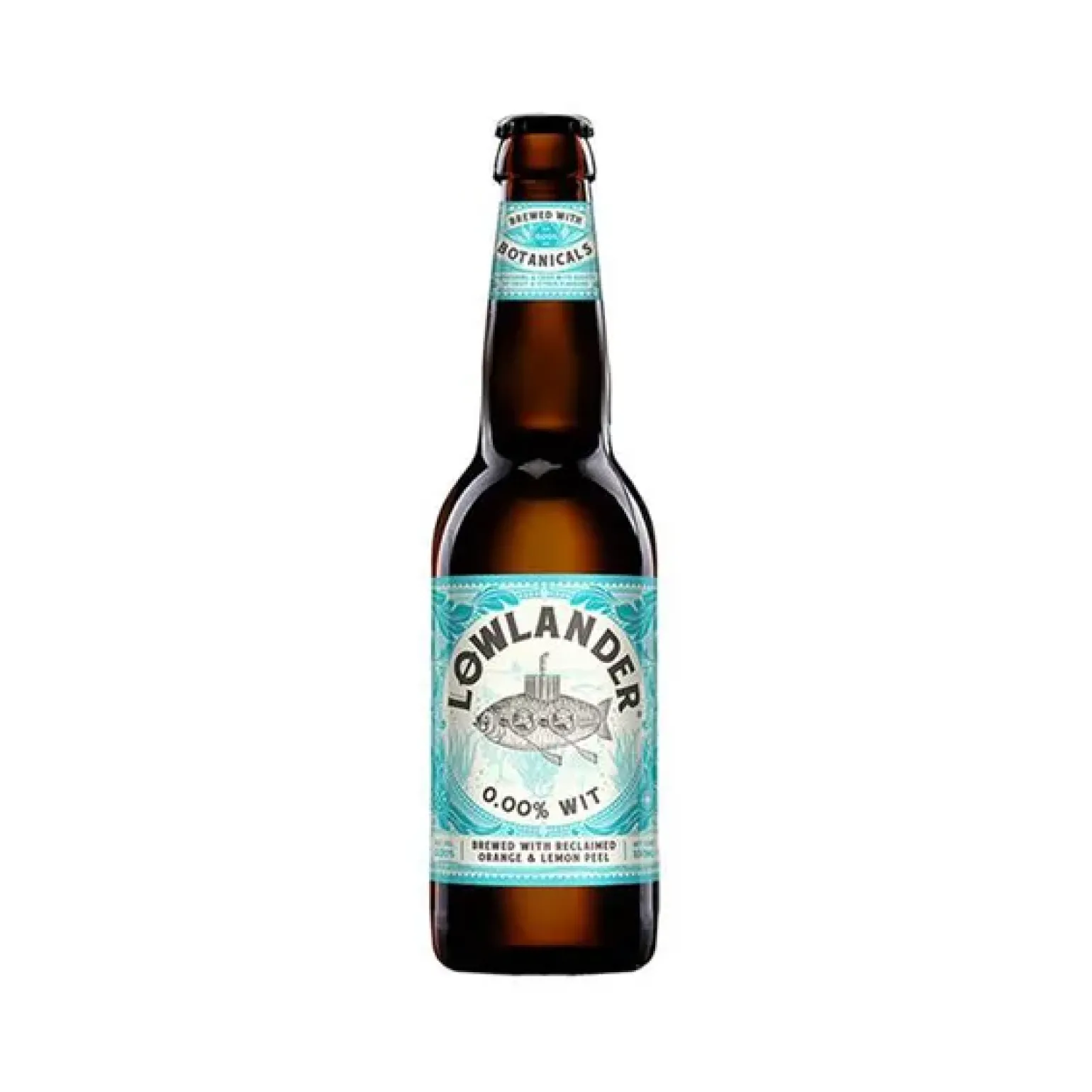 Lowlander 0.0 wit fles 33 cl