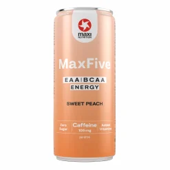 MaxiNutrition MaxFive EAA/BCAA Energy Drink Peach blik (12x 330ml)