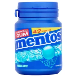 Mentos Kauwgom Breeze Mint Bottle (6x 42 stuks)