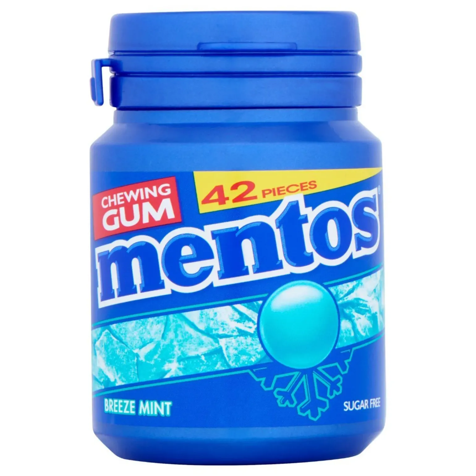 Mentos Kauwgom Breeze Mint Bottle (6x 42 stuks)