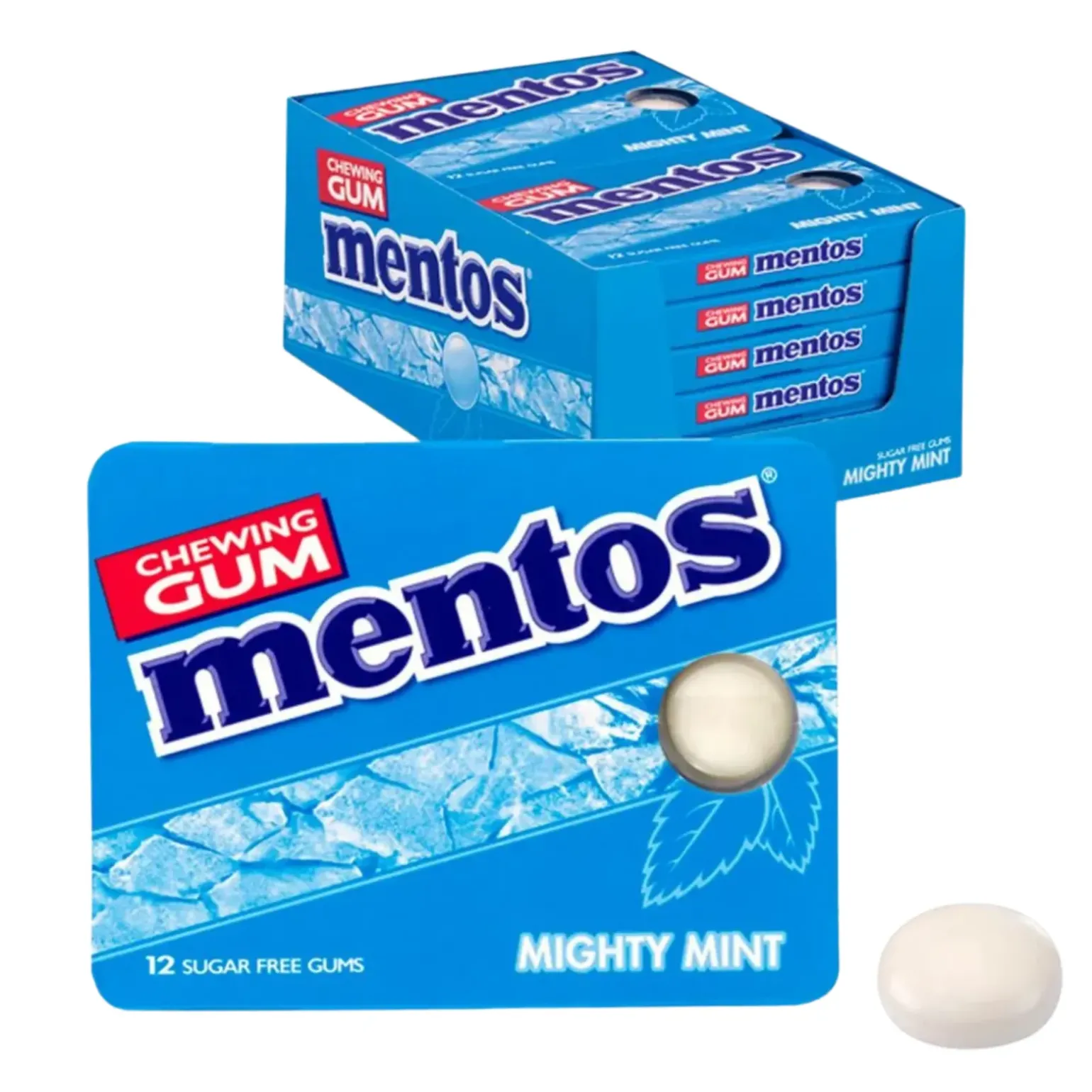 Mentos Kauwgom Mighty Mint Blister (12 stuks)
