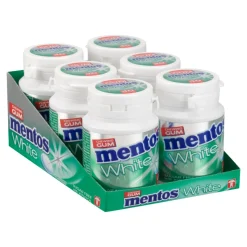 Mentos Kauwgom White Green Mint Bottle (6x 40 stuks)