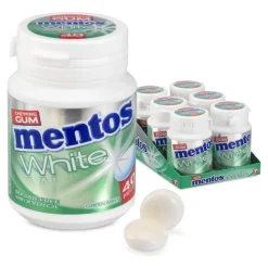 Mentos Kauwgom White Green Mint Bottle (6x 40 stuks)