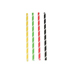 Milkshakerietjes ass. Papier 230x8mm (500 stuks)