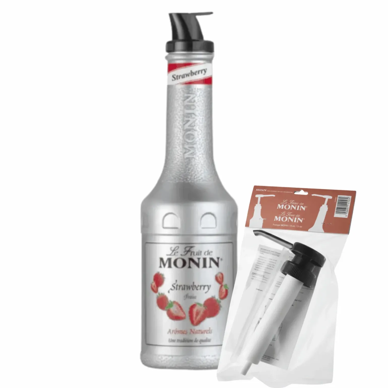Monin Puree Passion Strawberry + Pompje