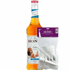 Monin Siroop Caramel Suikervrij (70 cl) + Monin Siroop Pompje (10Ml)