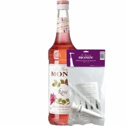 Monin Siroop Rose (70 cl) + Monin Siroop Pompje (10Ml)