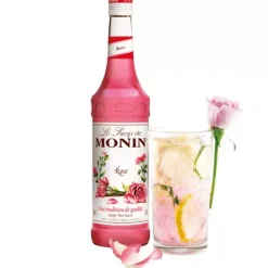 Monin Siroop Rose (70 cl) + Monin Siroop Pompje (10Ml)