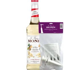 Monin Siroop White Chocolate (70 cl) + Pompje (10Ml)