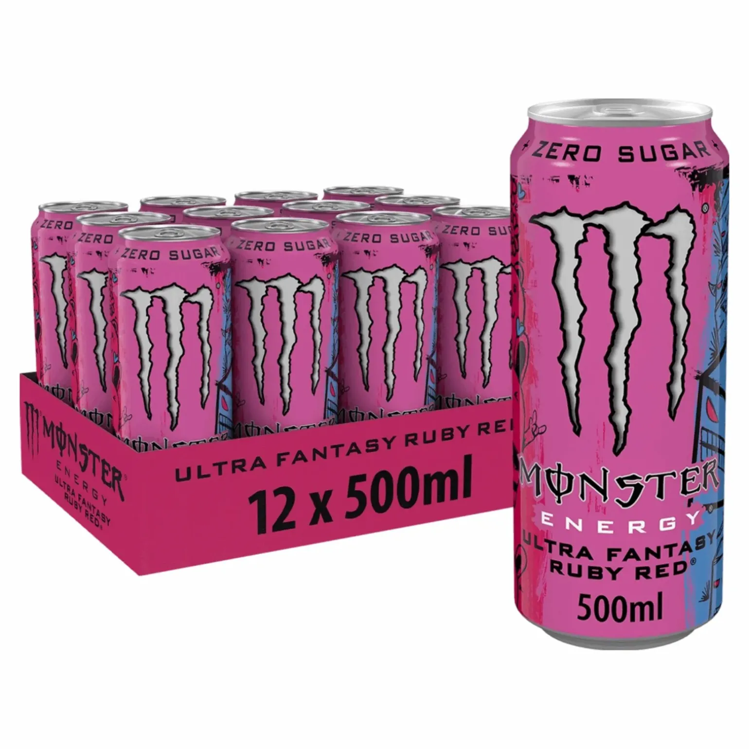 Monster Energy Ultra Fantasy Ruby Red blik (12x 500ml)