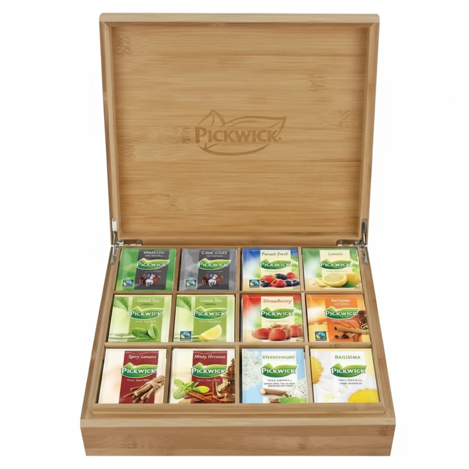 Pickwick Professional Theekist Bamboe 12-vaks