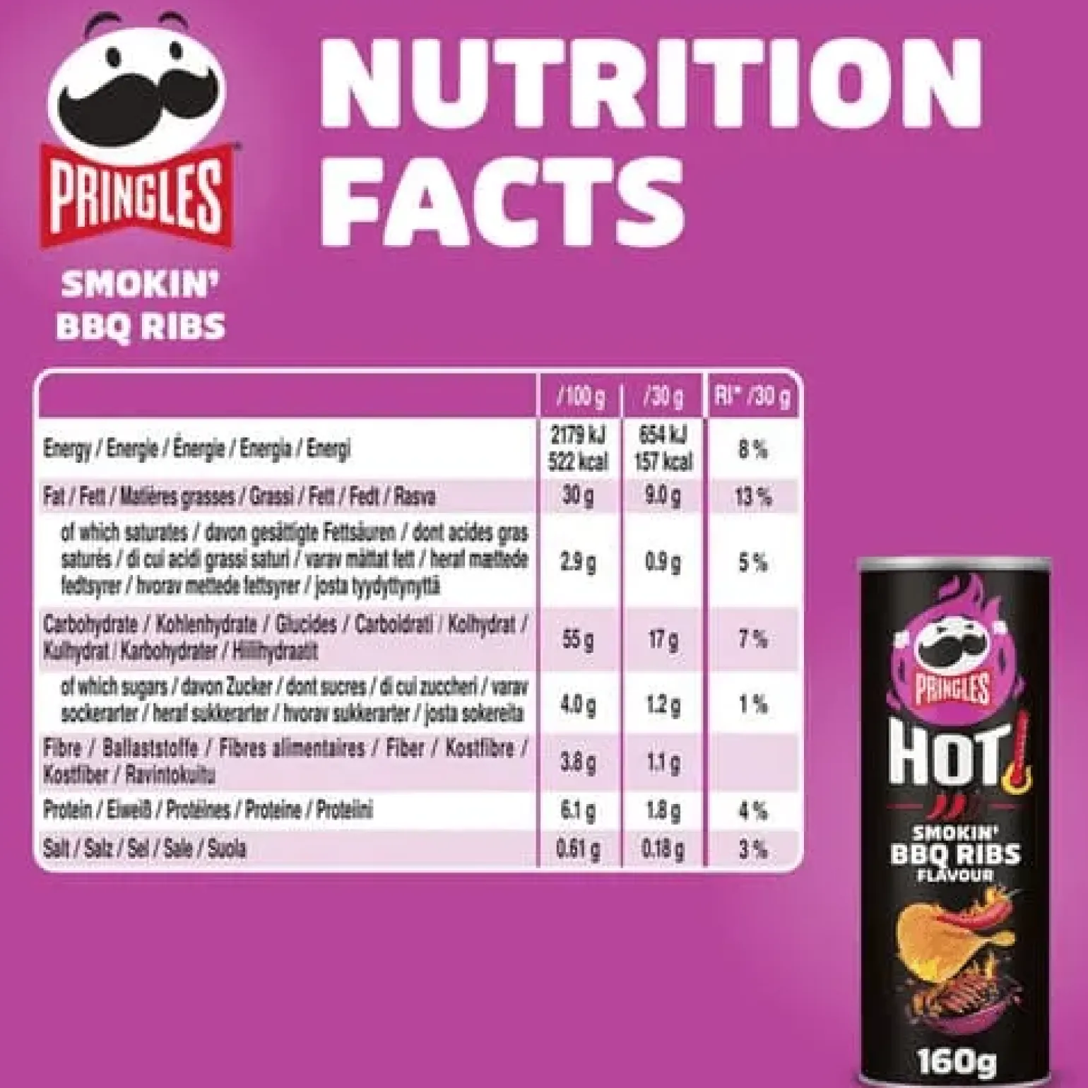 Pringles Hot Smokin’ BBQ Ribs (6x 160gr)