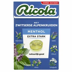 Ricola Menthol Extra Strong sv Doosje (20x 50gr)