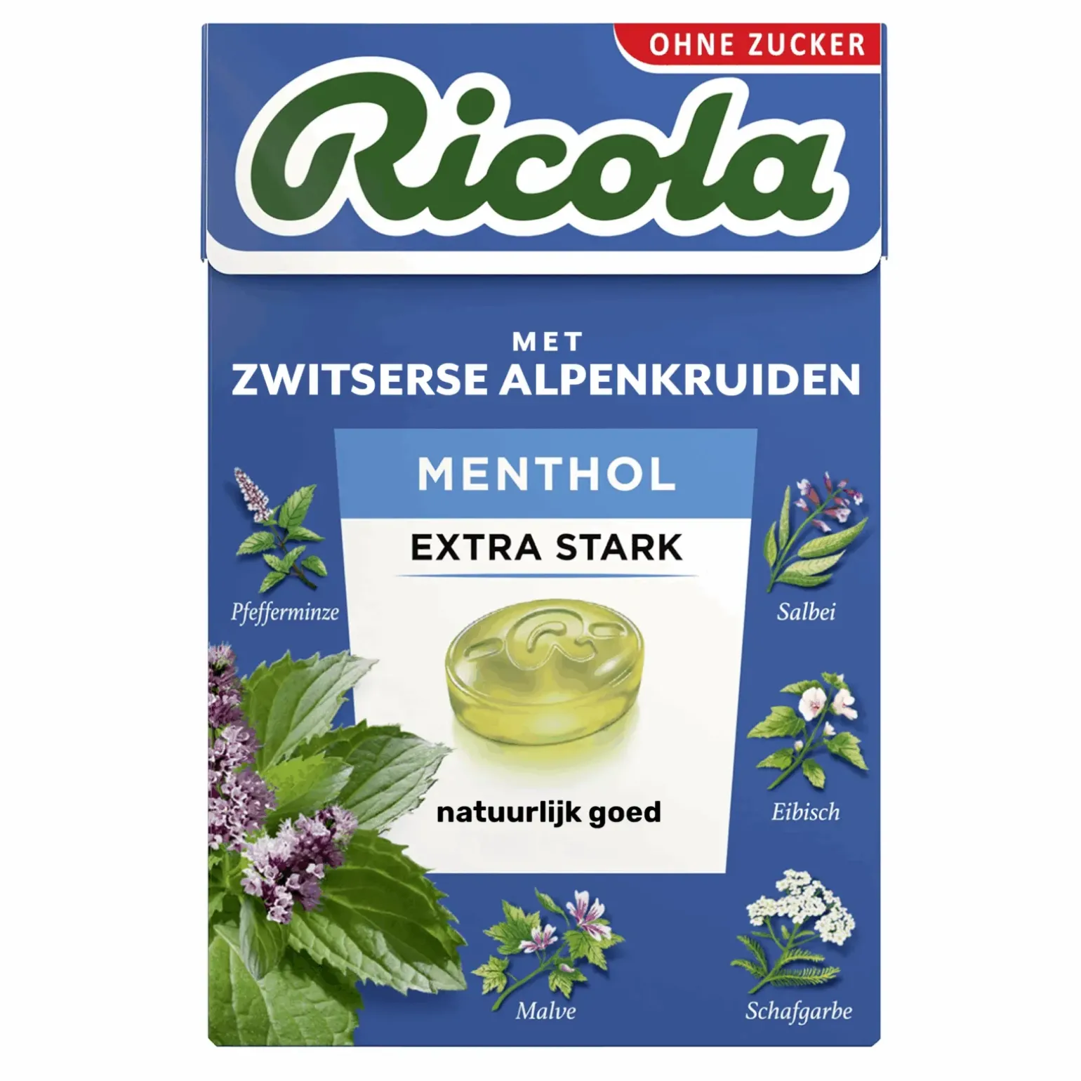 Ricola Menthol Extra Strong sv Doosje (20x 50gr)