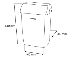 Satino Afvalbak Wit (43 liter)