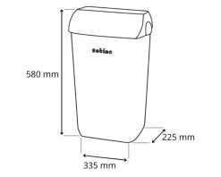 Satino Afvalbak Wit (23 liter)