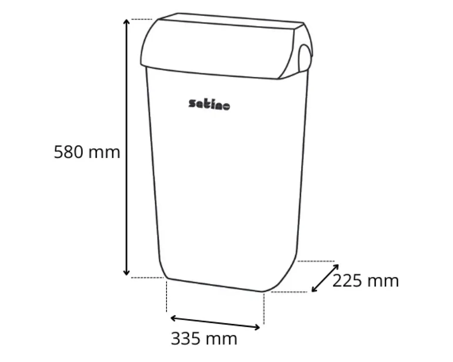 Satino Afvalbak Wit (23 liter)