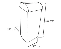 Satino Black Afvalbak Kunststof (23 liter)