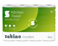 Satino Comfort Keukenrol 2 Laags 64 vel (8x 4 rol)