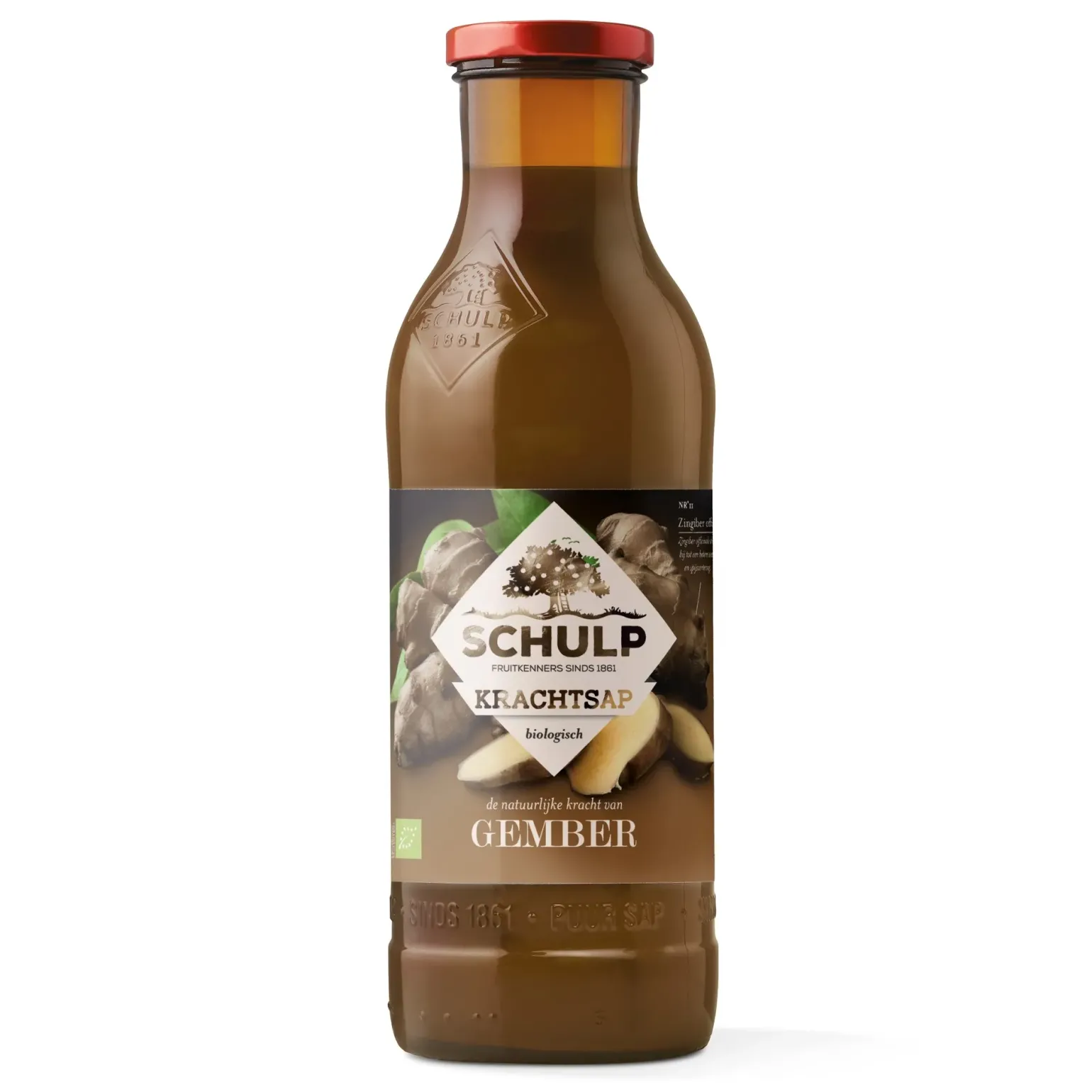 Schulp Krachtsap Gembersap Puur Biologisch fles (6x 0,75 liter)