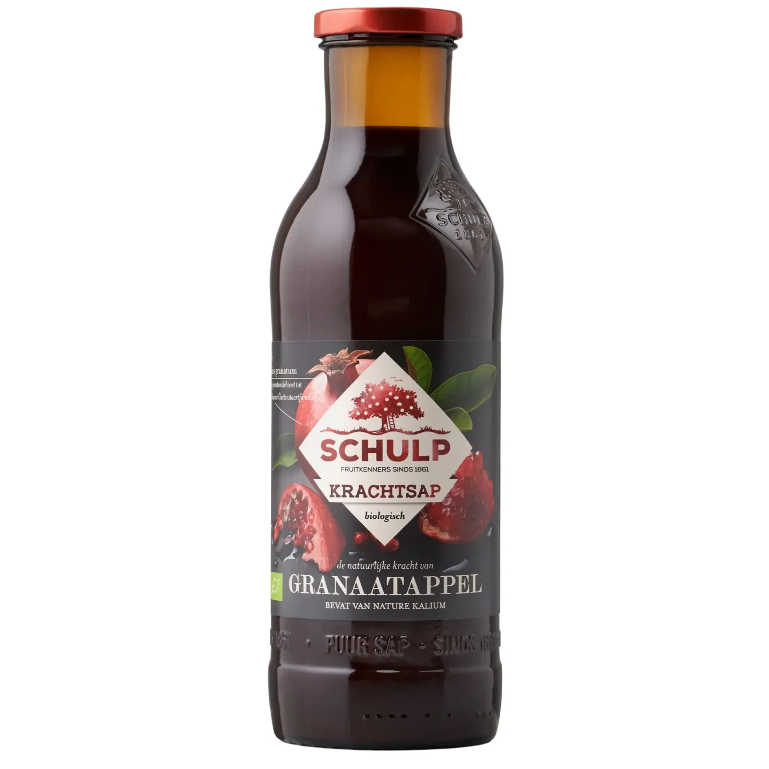 Schulp Krachtsap Granaatappelsap Puur Biologisch fles (6x 0,75 liter)