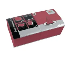 Servet bordeaux rood cellulose 2 laags 33 cm 1/4 vouw fasana (250 stuks)