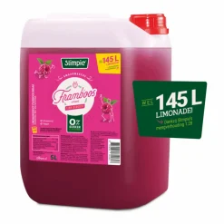 Slimpie Limonadesiroop Framboos Suikervrij 1:28 (5 liter)