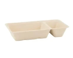 Snackbakje A23 Bagasse PFAS-vrij A7+ saus (500 stuks)