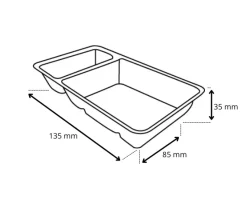 Snackbakje A9 Bagasse PFAS-vrij (500 stuks)