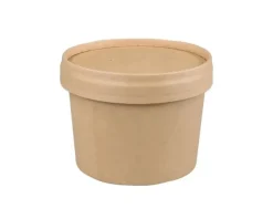 Soepbeker + Deksel FSC Kraft 236ml (25 stuks)