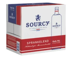 Sourcy Rood Mineraalwater Sprankelend Glas (12x75cl)