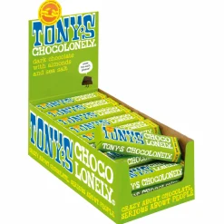 Tony’s Chocolonely Pure Chocolade Amandel Zeezout (35x 47gr)