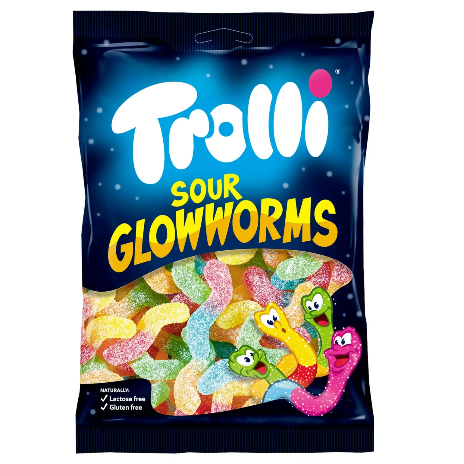 Trolli Zure Gloeiwormen zakje (18x 200g)