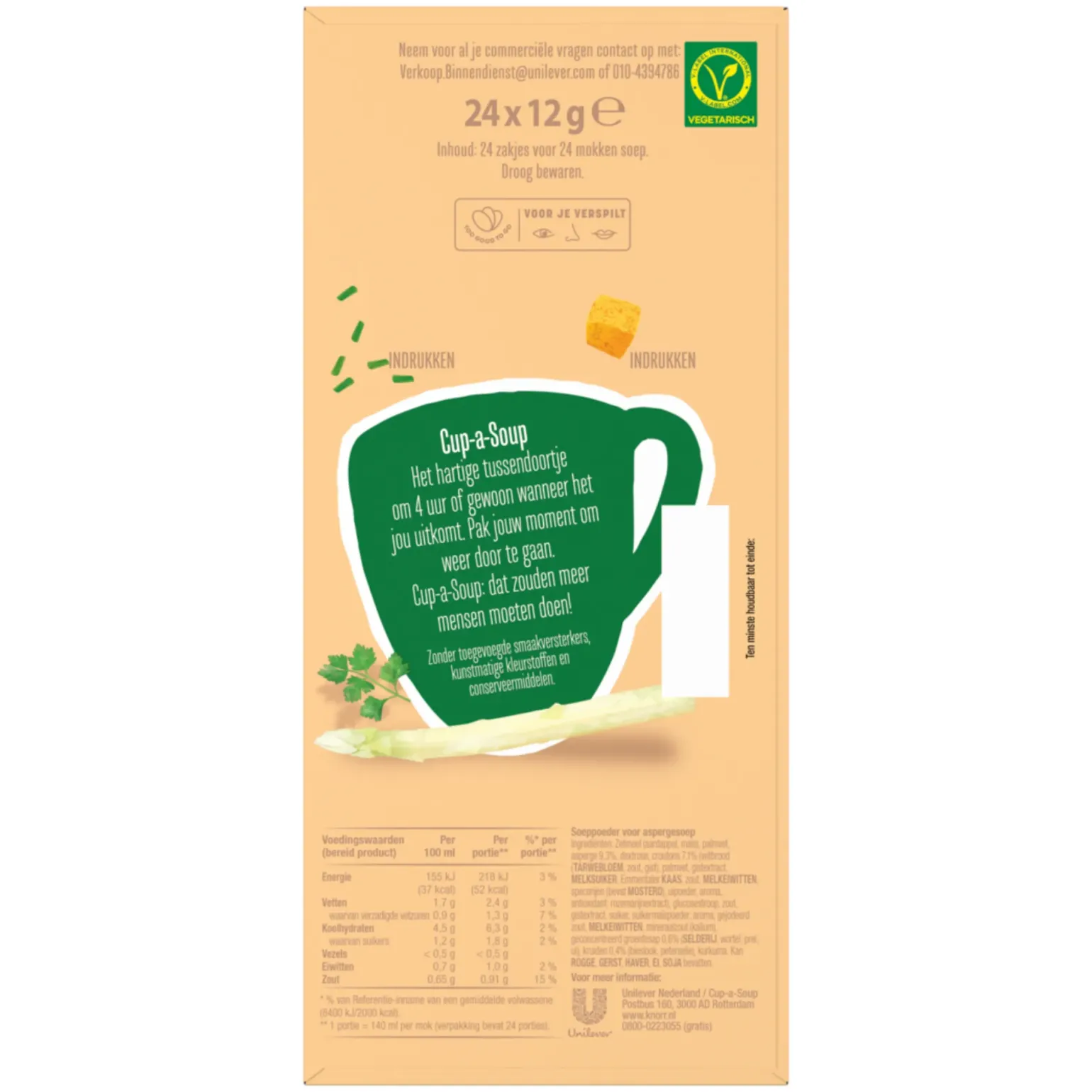 Unox Cup-a-Soup Asperge (24x 140ml)