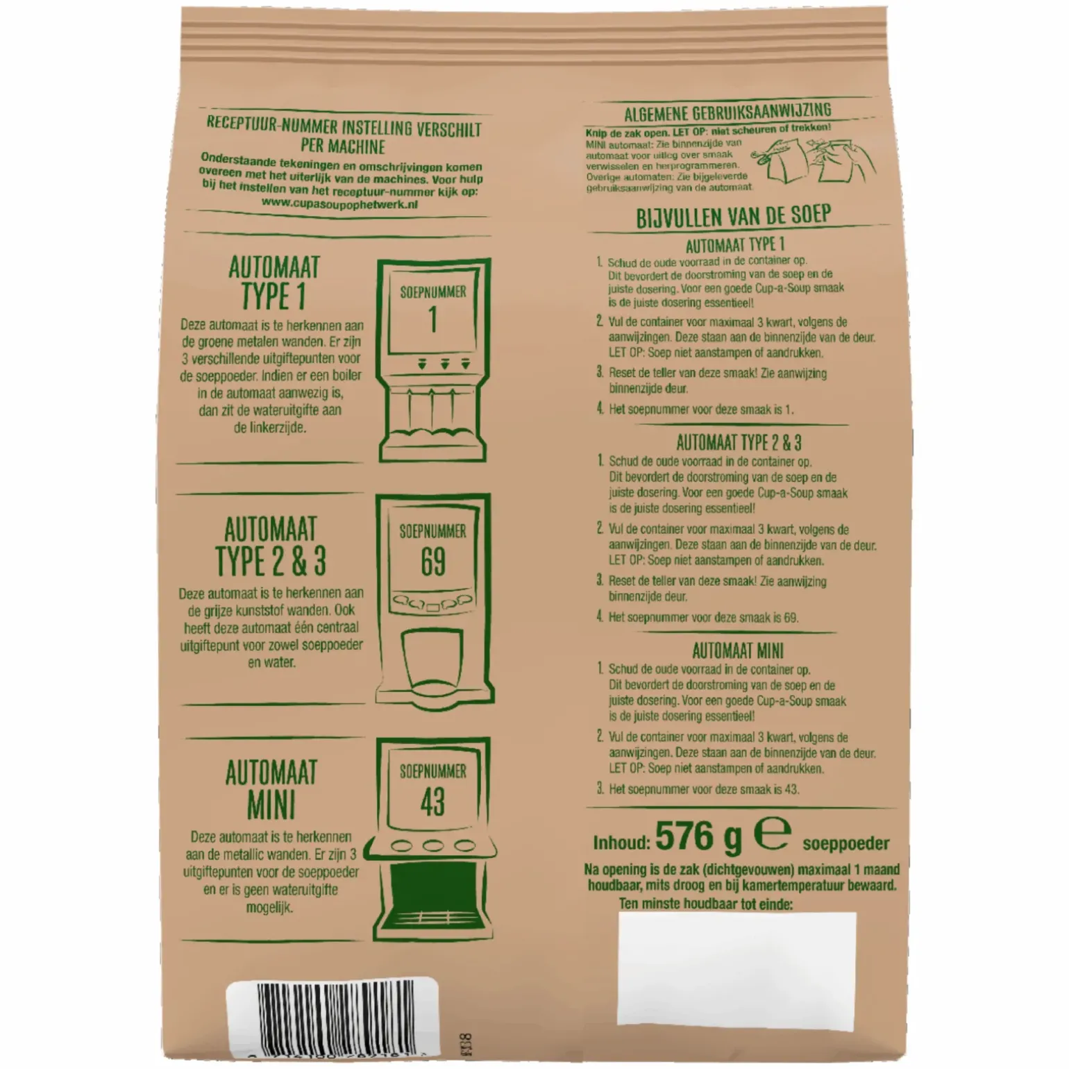 Unox Cup-a-Soup Vending Champignon Crème (4 zakken)